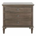 Safavieh Lisabet 3 Drawer Wood Nightstand, Light Brown SFV7705B